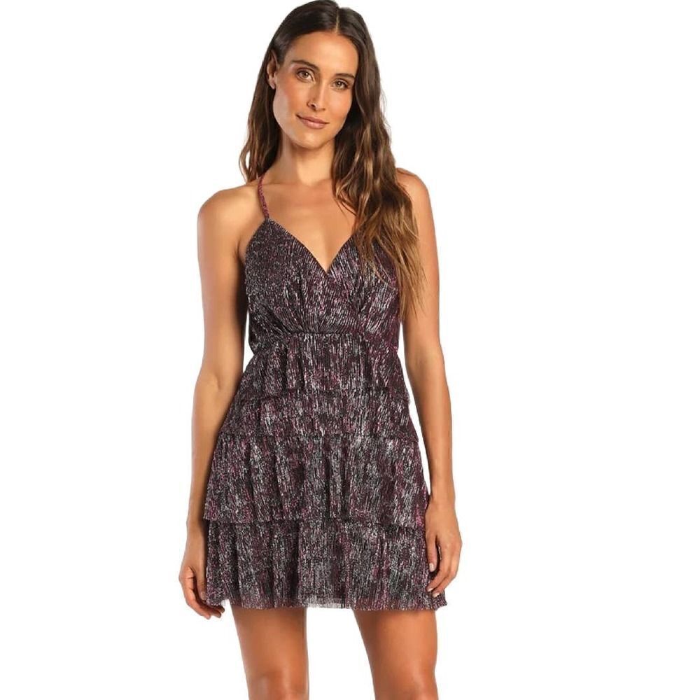 NWTÂ Metallicâ
TieredâMiniâDress